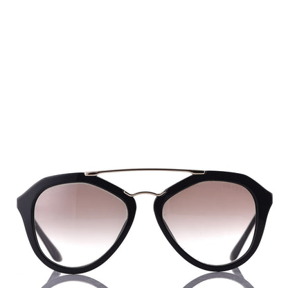 Prada Acetate Metal Cinema Sunglasses SPR 12Q Black 2 of 7