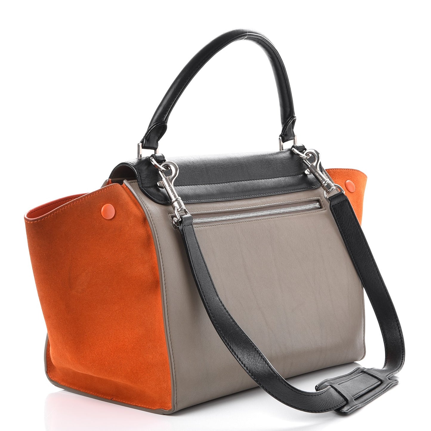 Smooth Calfskin Nubuck Medium Tri-Color Trapeze
