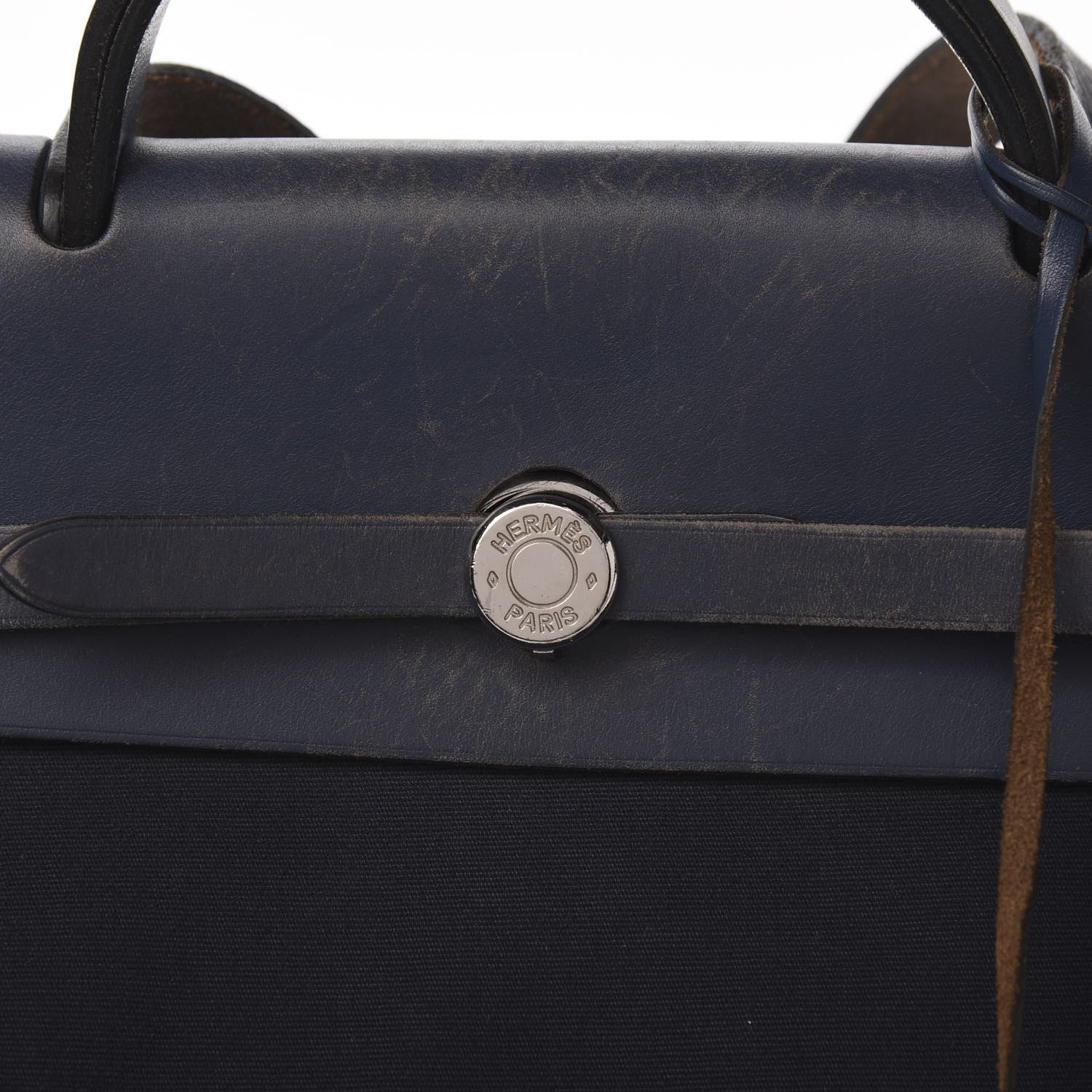 Hermes Toile Vache Calfskin Herbag 39 MM Bleu Indigo 12 of 12