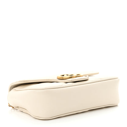 Gucci Calfskin Matelasse Super Mini GG Marmont Shoulder Bag White 4 of 10