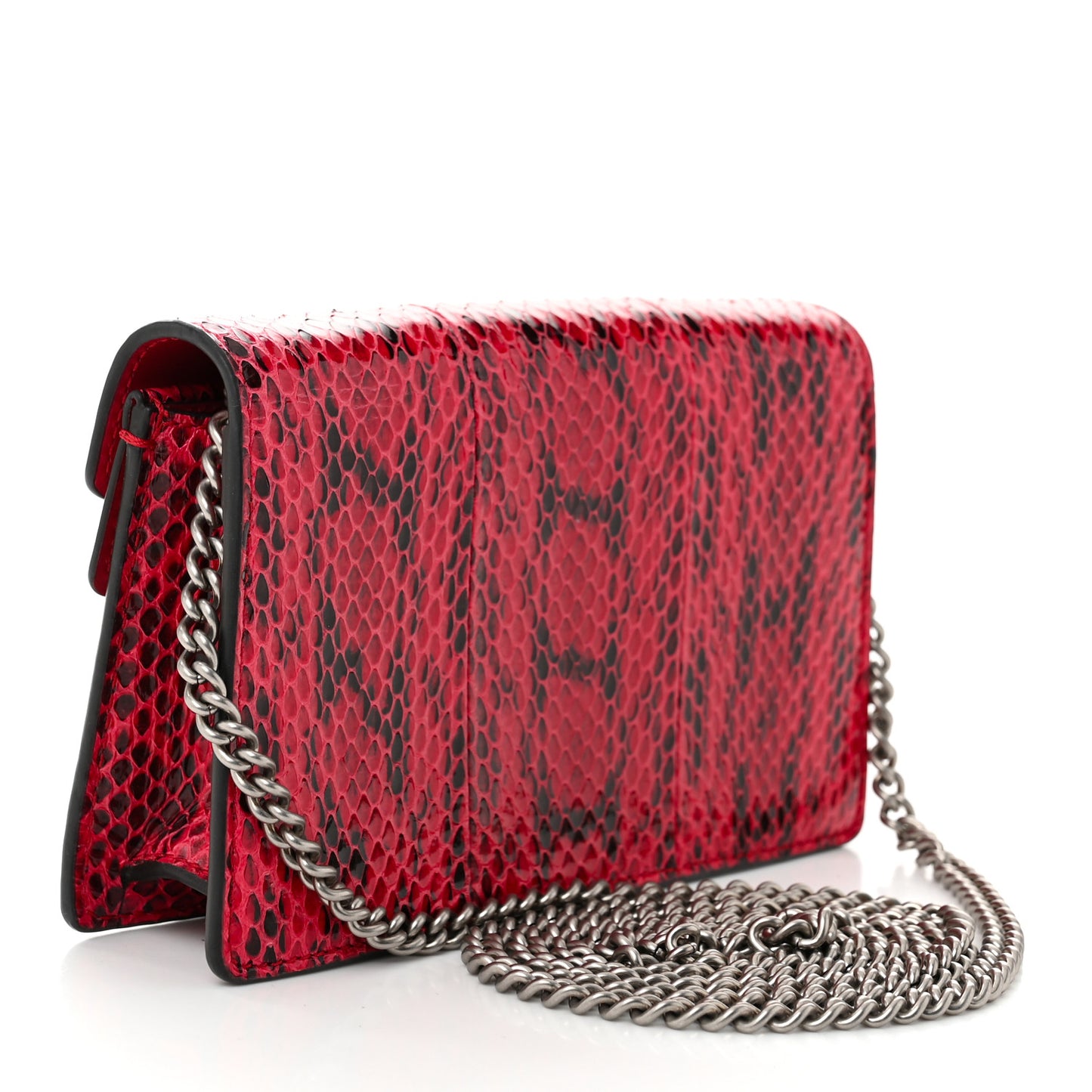 Snakeskin Super Mini Dionysus Shoulder Bag Red