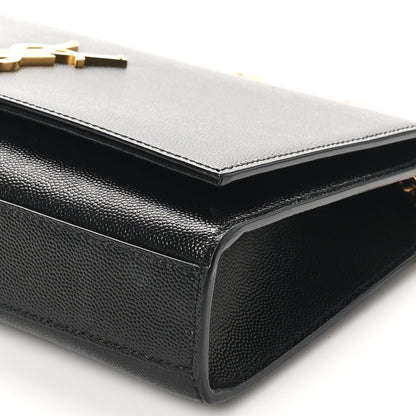 Saint Laurent Grain De Poudre Medium Classic Monogram Kate Tassel Satchel Black 10 of 10