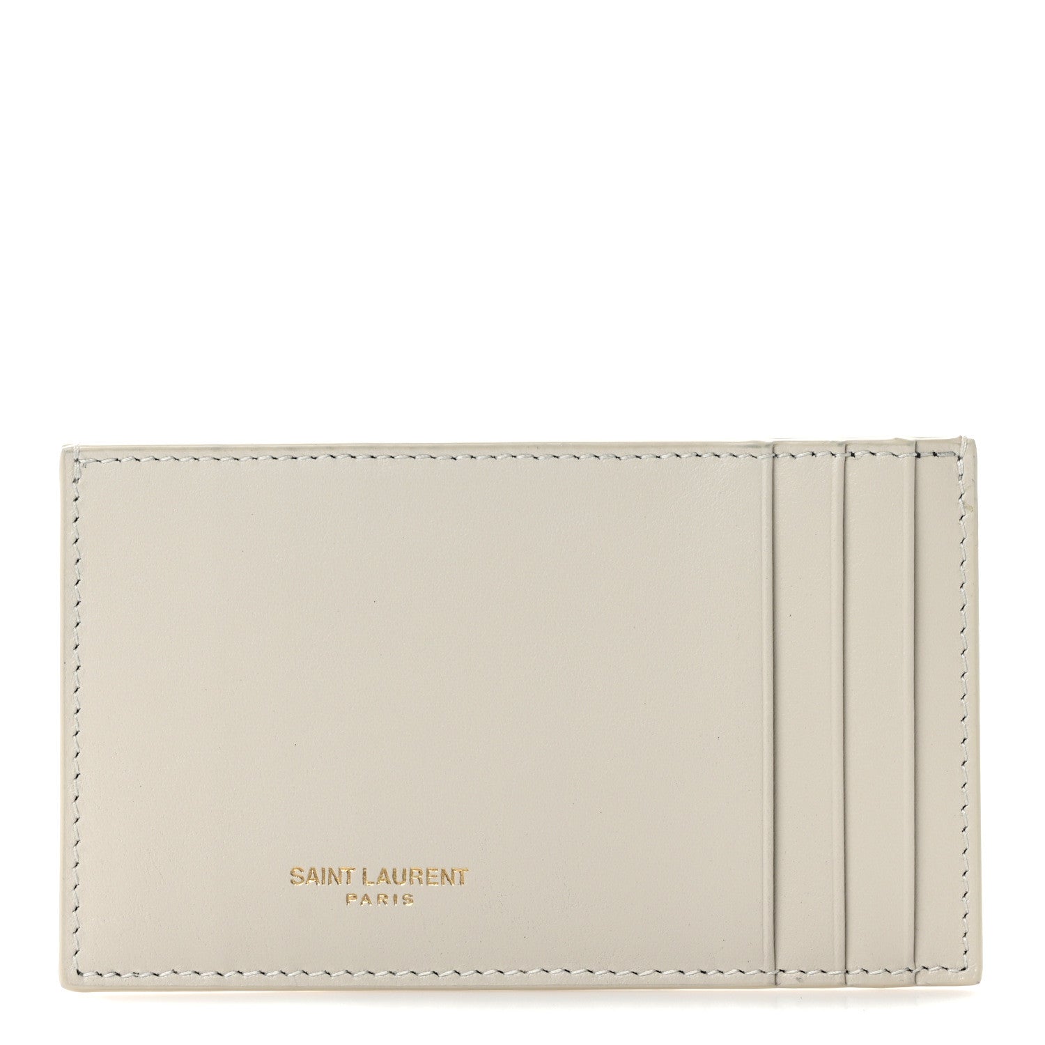 Saint Laurent Calfskin Pouch Card Holder White 1 of 6