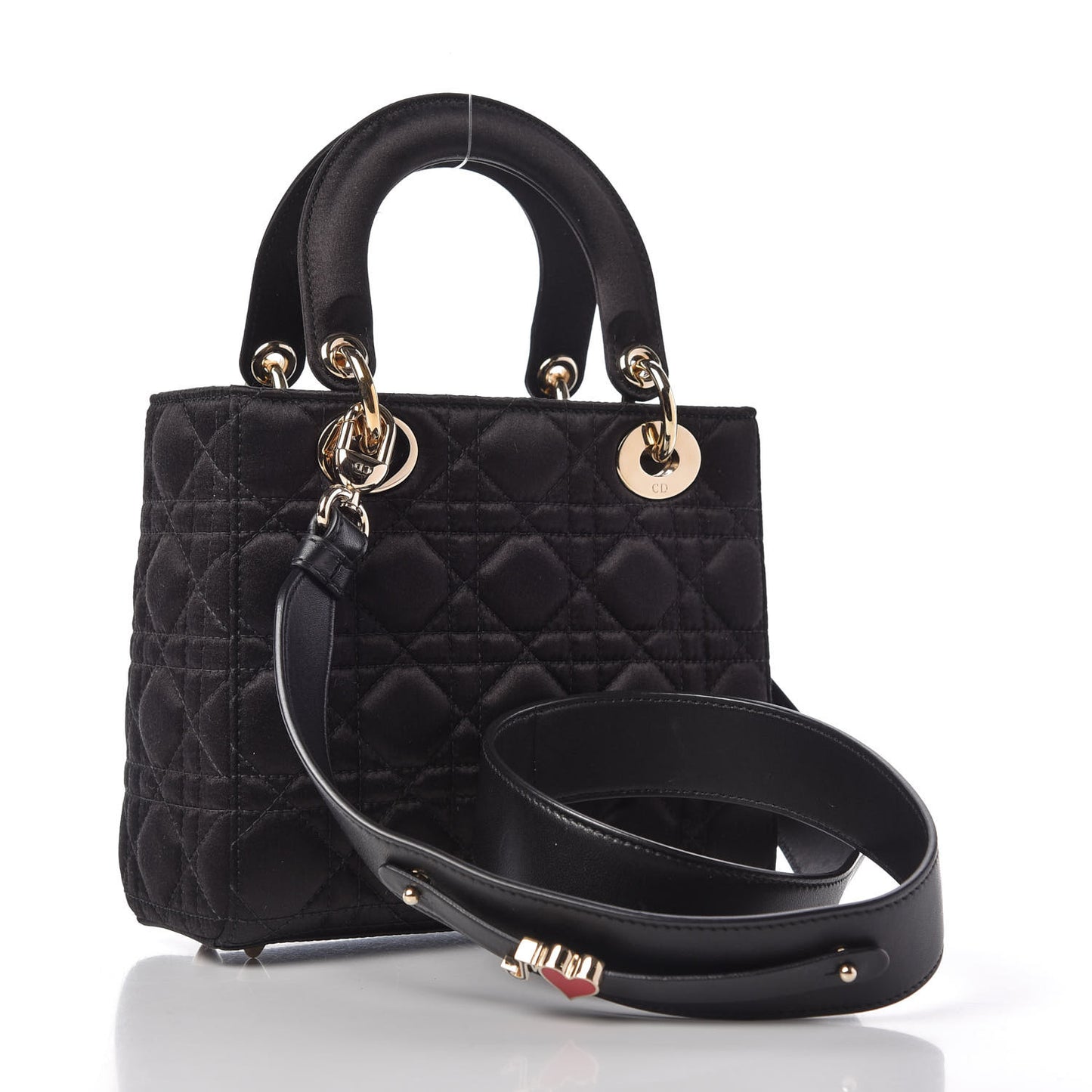 Satin Swarovski Crystal Cannage My ABC Lady Dior Black