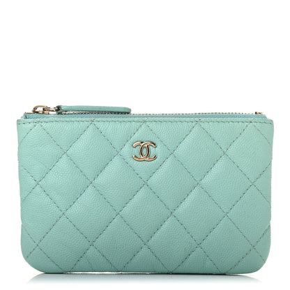 Chanel Caviar Quilted Small Cosmetic Case Light Blue 1 of 6