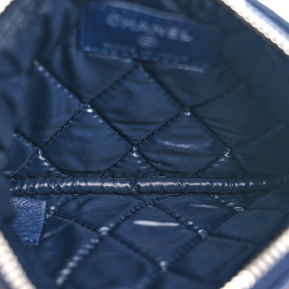 Chanel Lambskin Quilted Small Cosmetic Case Navy 5 of 12