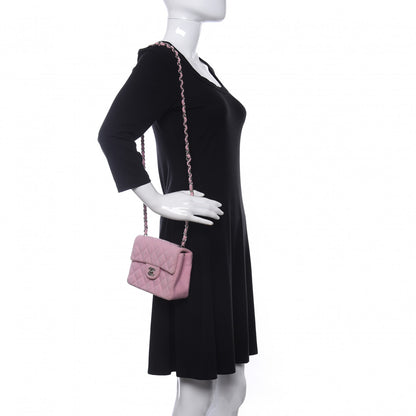 Chanel Jersey Quilted Mini Square Flap Pink 2 of 16