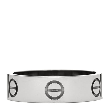 Cartier 18K White Gold 5.5mm LOVE Ring 56 7.75 1 of 4