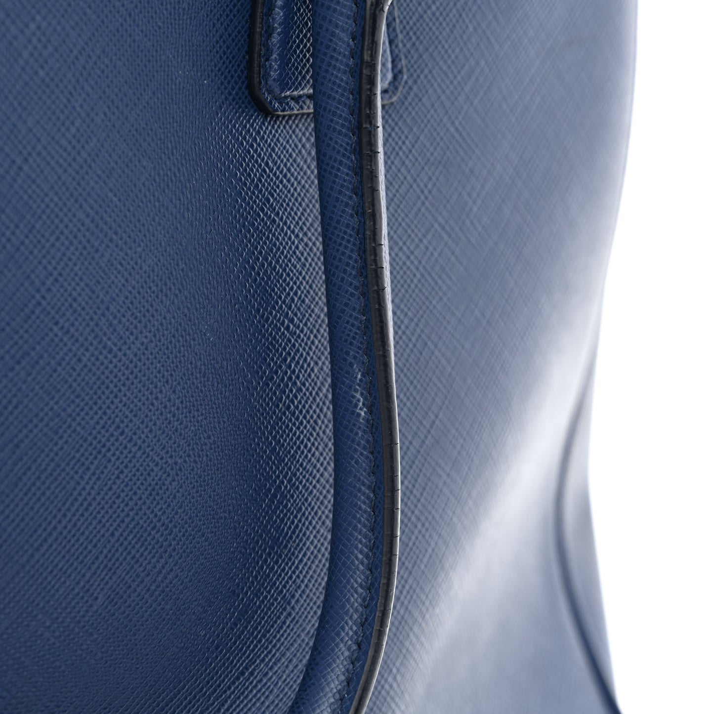 Saffiano Lux Medium Double Zip Tote Bluette