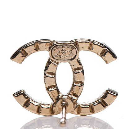 Chanel Studded CC Earrings Gold 4 of 5