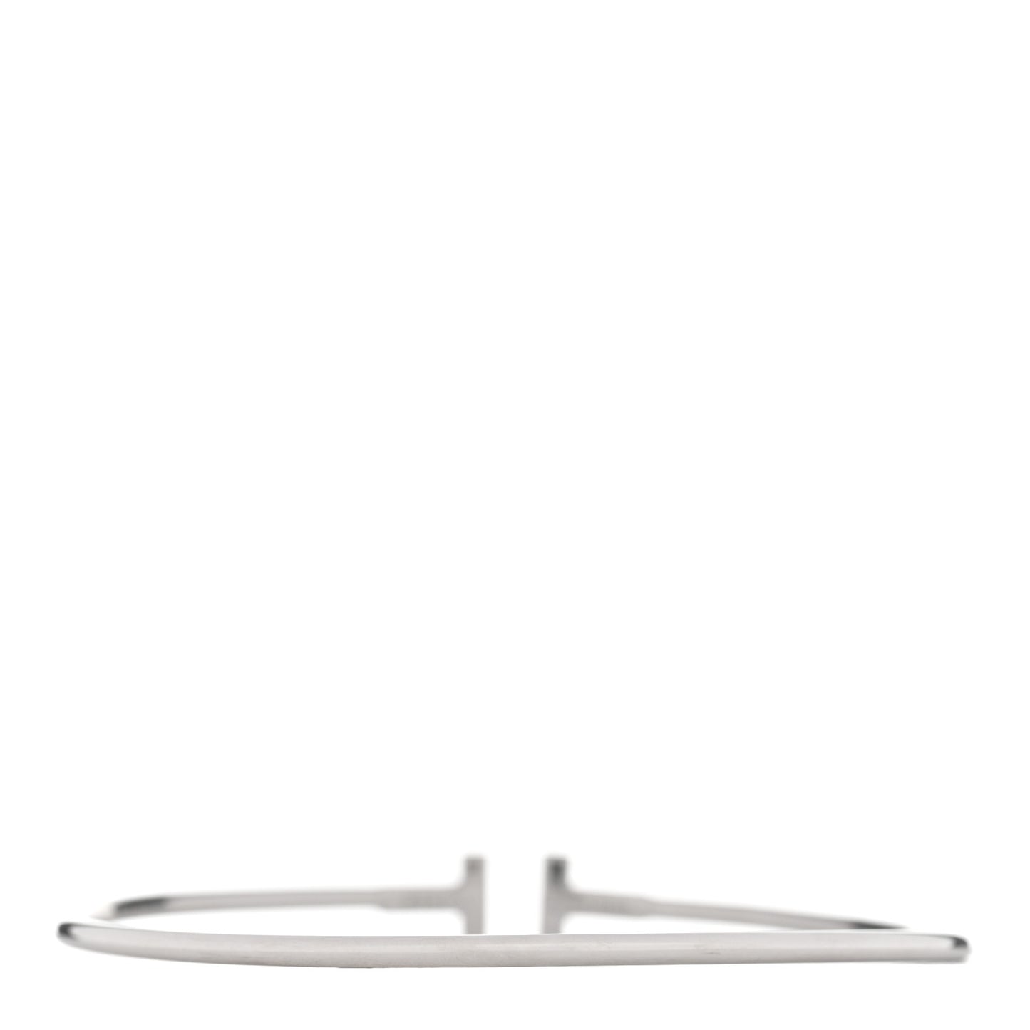 18K White Gold Narrow T Wire Bracelet