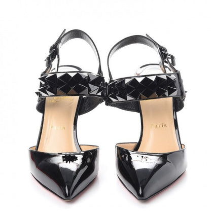 Christian Louboutin Patent Ziggoo Studded Pumps 40 Black 2 of 15