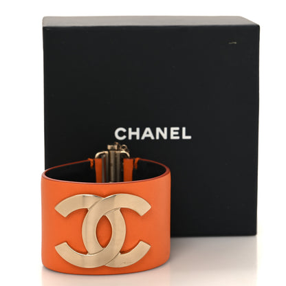 Chanel Calfskin CC Wide Cuff M Orange 6 of 6
