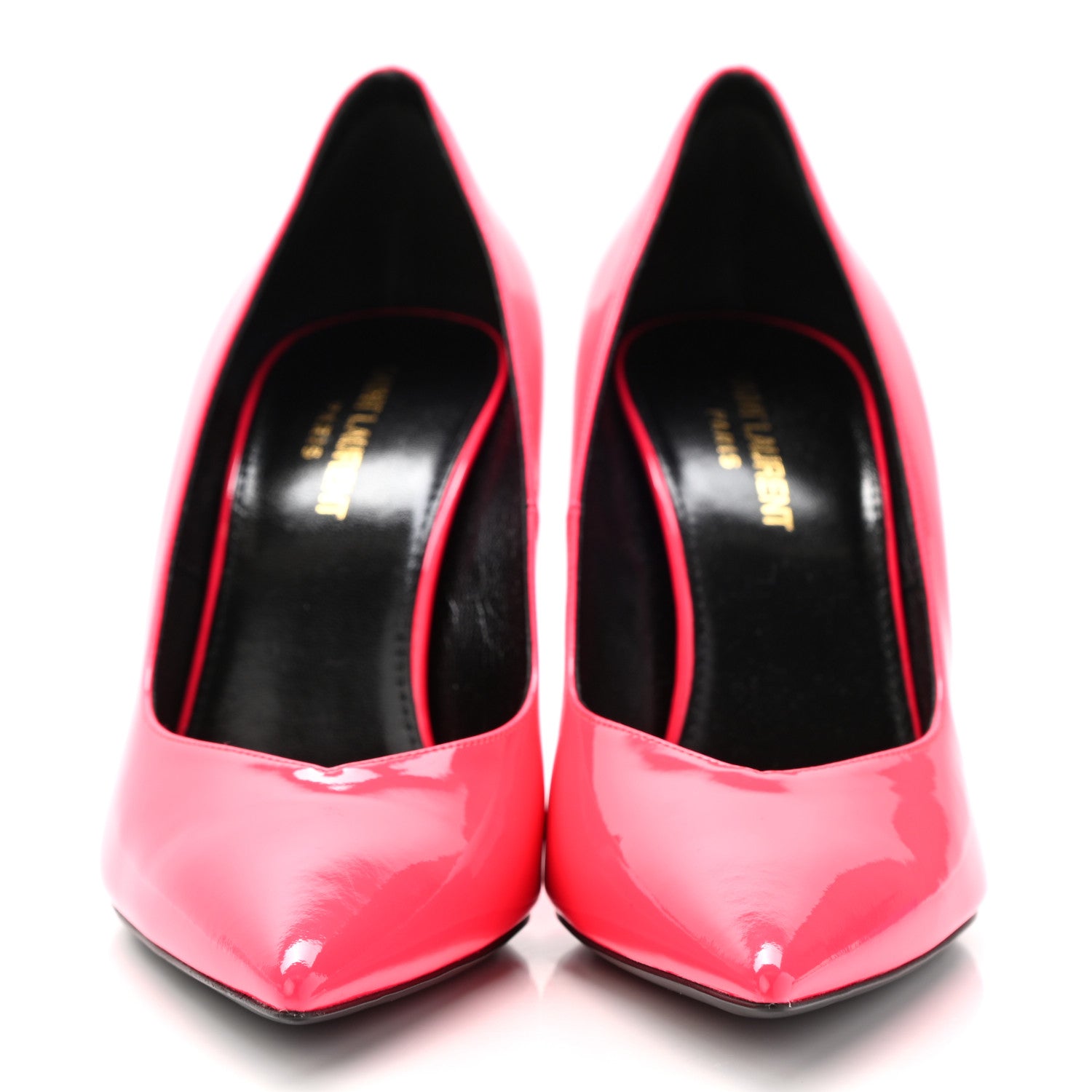 Saint Laurent Patent Calfskin Kiki 85 Pumps 38.5 Fuxia Fluo 2 of 8