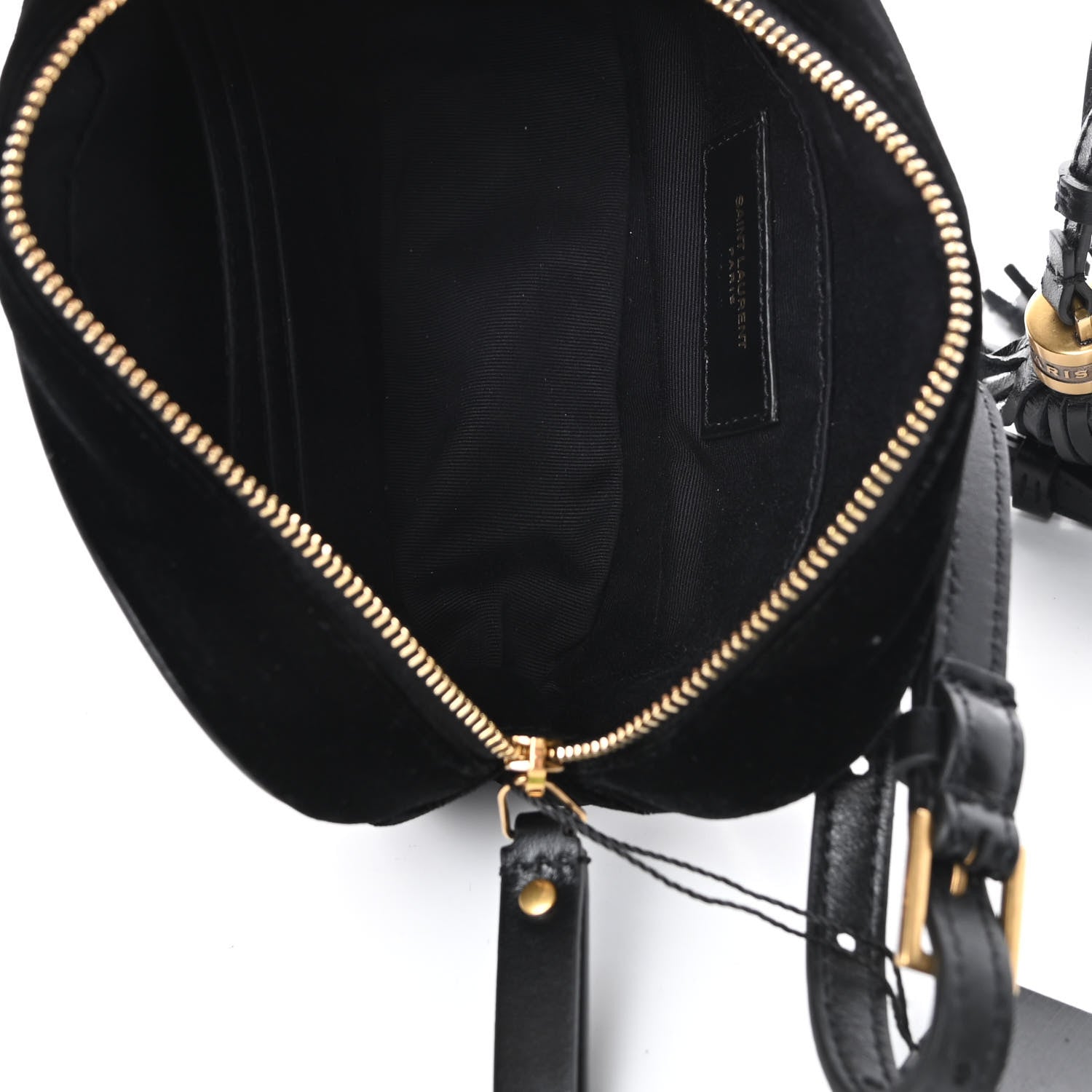Saint Laurent Velour Matelasse Monogram Lou Belt Bag Black 5 of 11