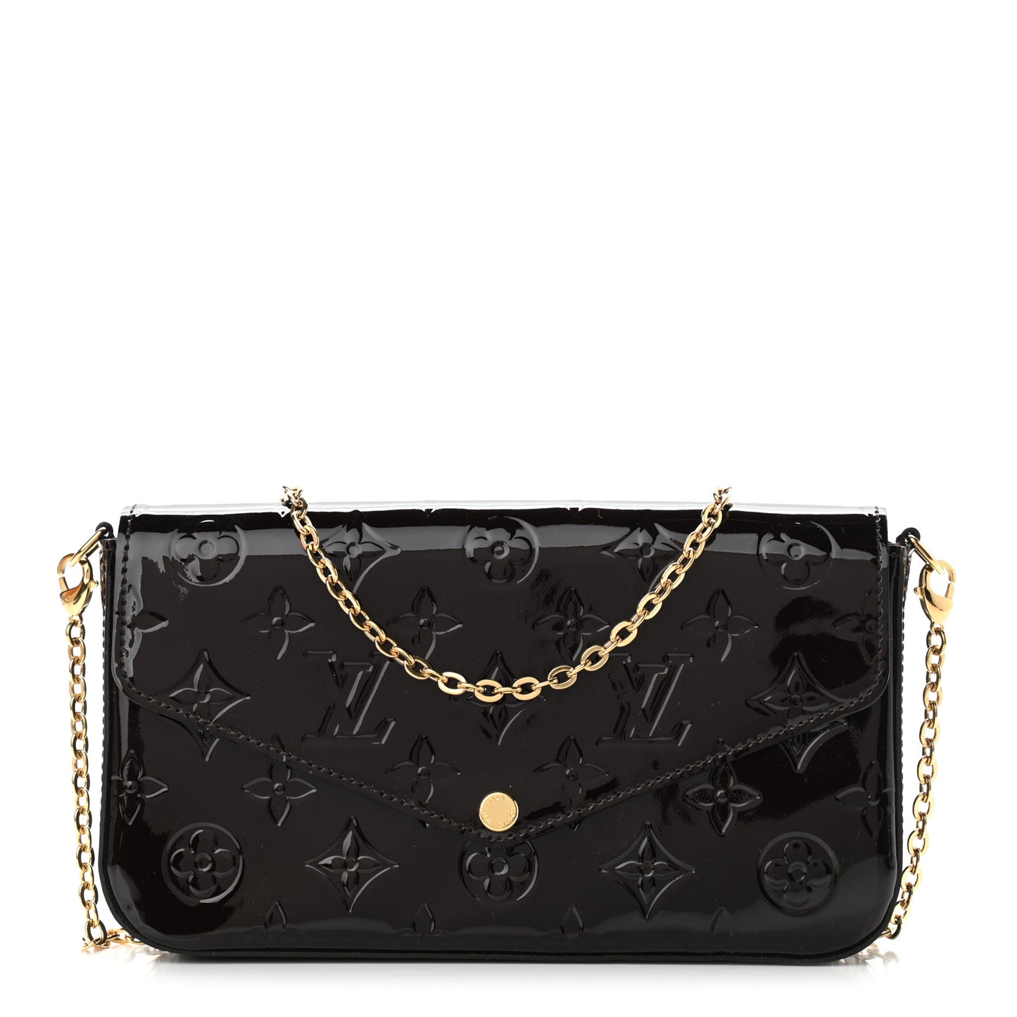 Vernis Pochette Felicie Chain Wallet Amarante