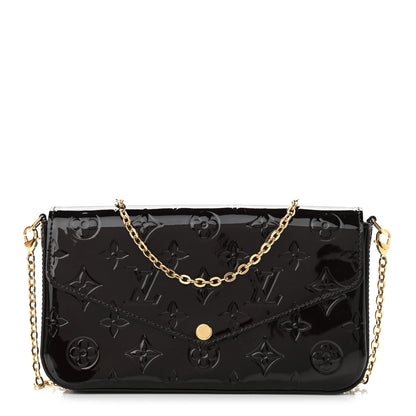 Louis Vuitton Vernis Pochette Felicie Chain Wallet Amarante 3 of 14