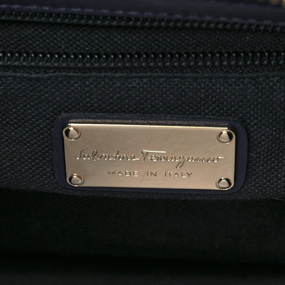 Salvatore Ferragamo Calfskin Briana Tote Navy 5 of 8
