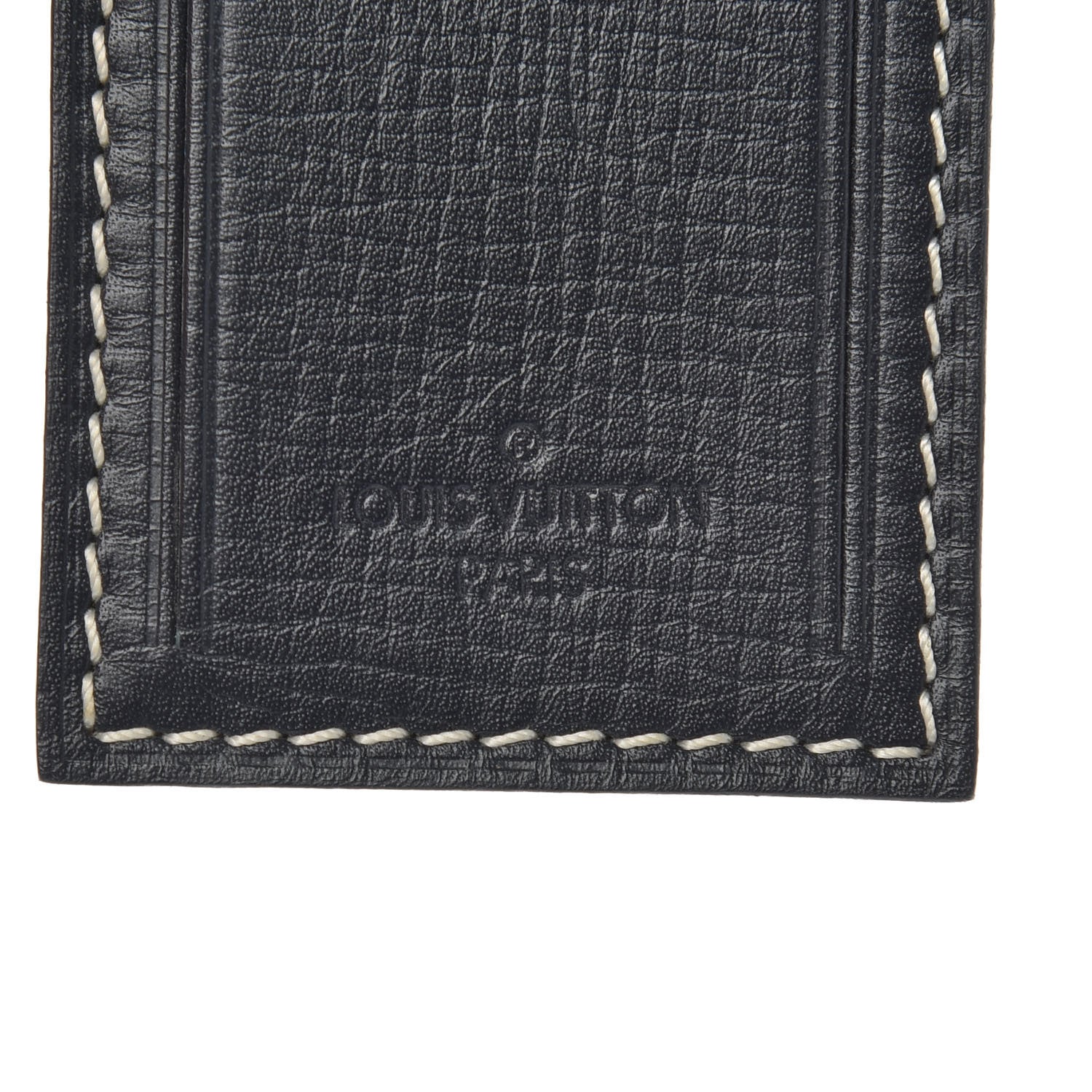 Louis Vuitton Calfskin Luggage Tag Navy Blue 3 of 3