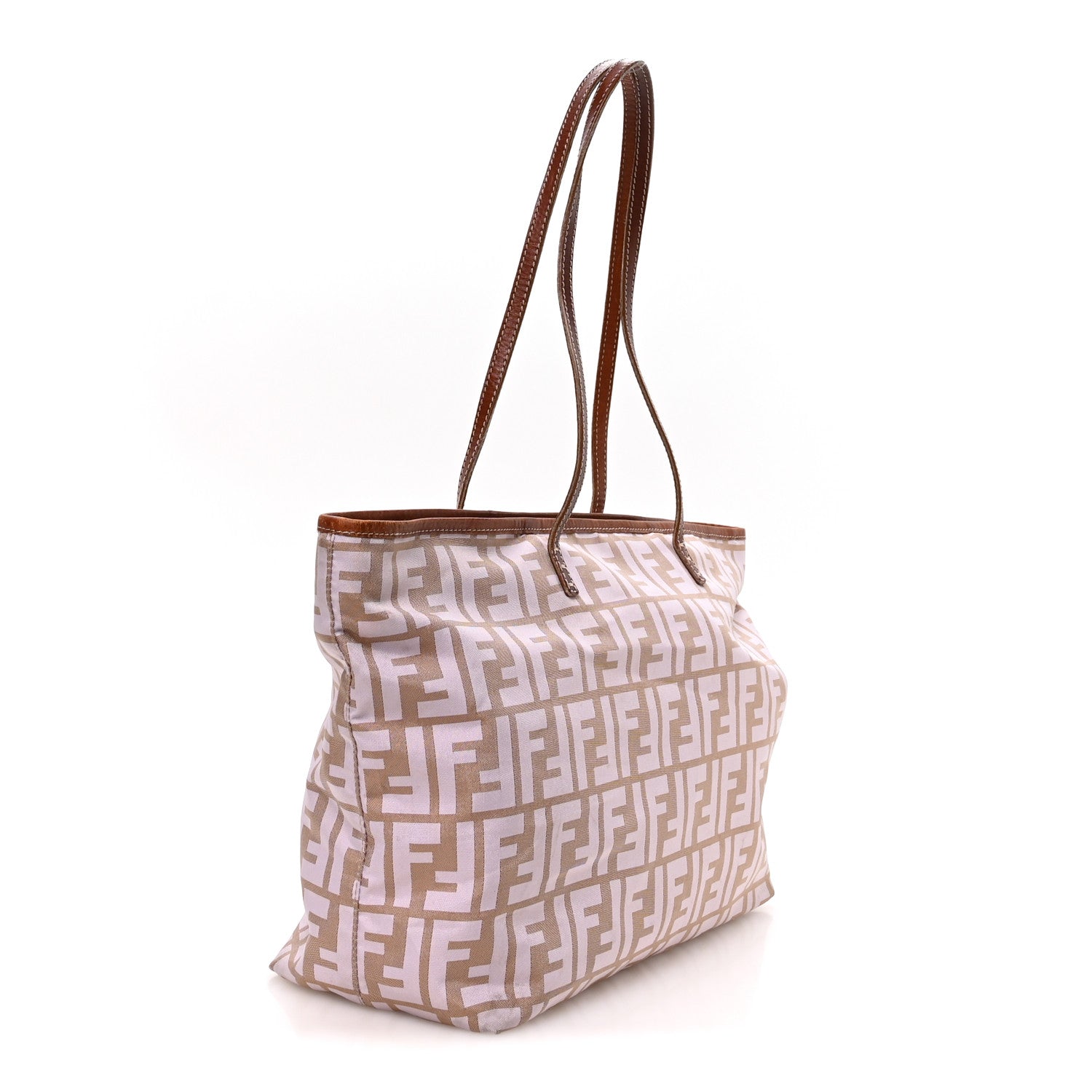 Fendi Zucca Roll Tote Beige Brown 1888942 – FASHIONPHILE