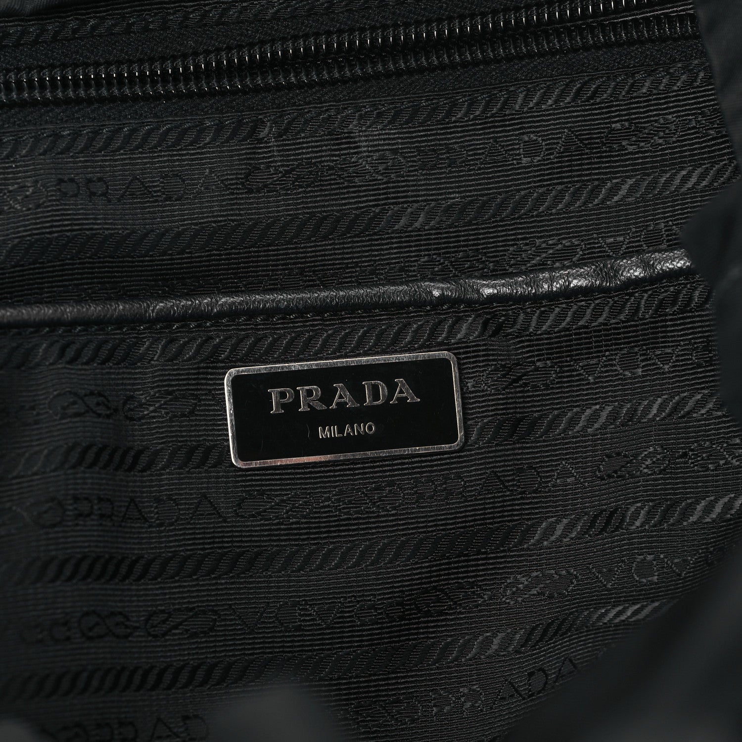 Prada Tessuto Nylon Saffiano Vela Backpack Black 6 of 14