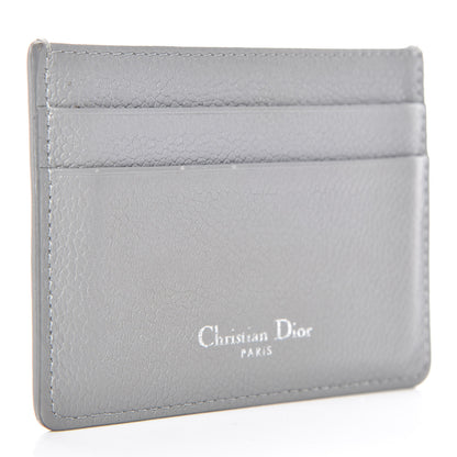 Christian Dior Grained Calfskin Cannage Diorama Card Holder Grey 3 of 10