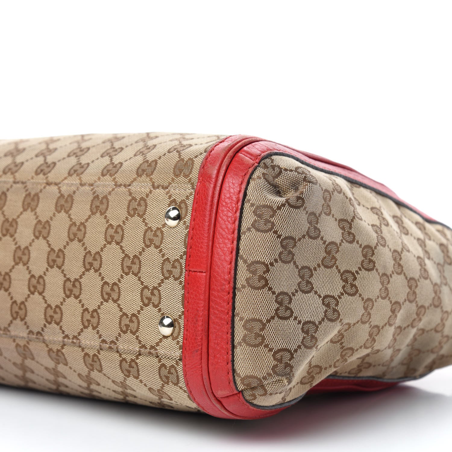 Gucci Monogram Large Bella Top Handle Bag Red 7 of 12