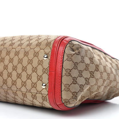 Gucci Monogram Large Bella Top Handle Bag Red 7 of 12