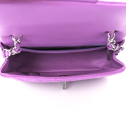 Chanel Lambskin Quilted Mini Rectangular Flap Purple 5 of 11