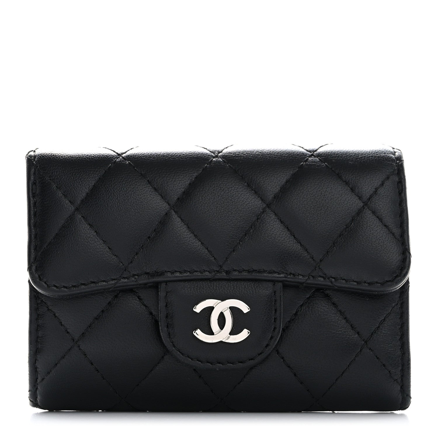 Chanel Lambskin Quilted 4 Key Holder Black 1 of 9