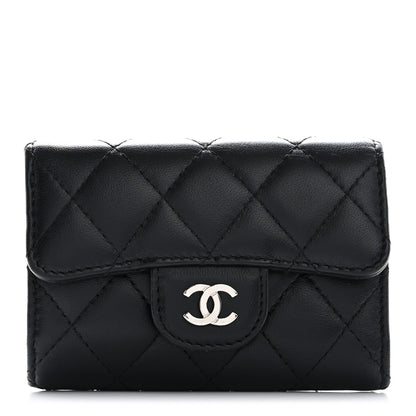 Chanel Lambskin Quilted 4 Key Holder Black 1 of 9