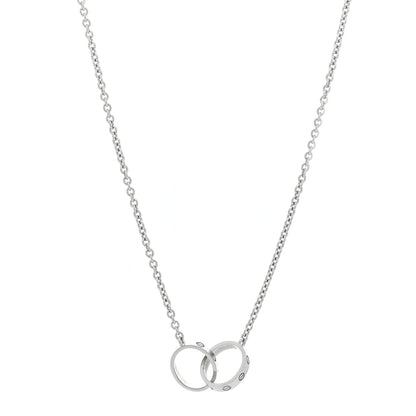 Cartier 18K White Gold Interlocking LOVE Necklace 1 of 5