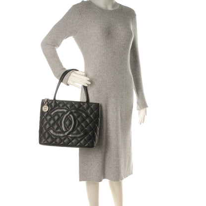 Chanel Caviar Quilted Medallion Tote Black 2 of 7