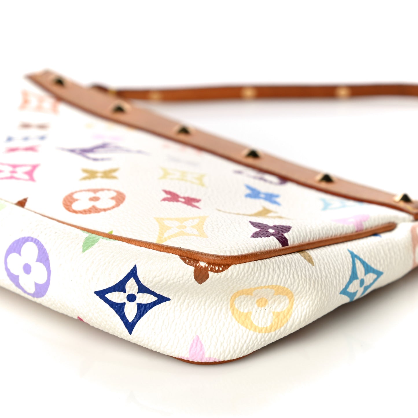 Monogram Multicolor Pochette Accessories White