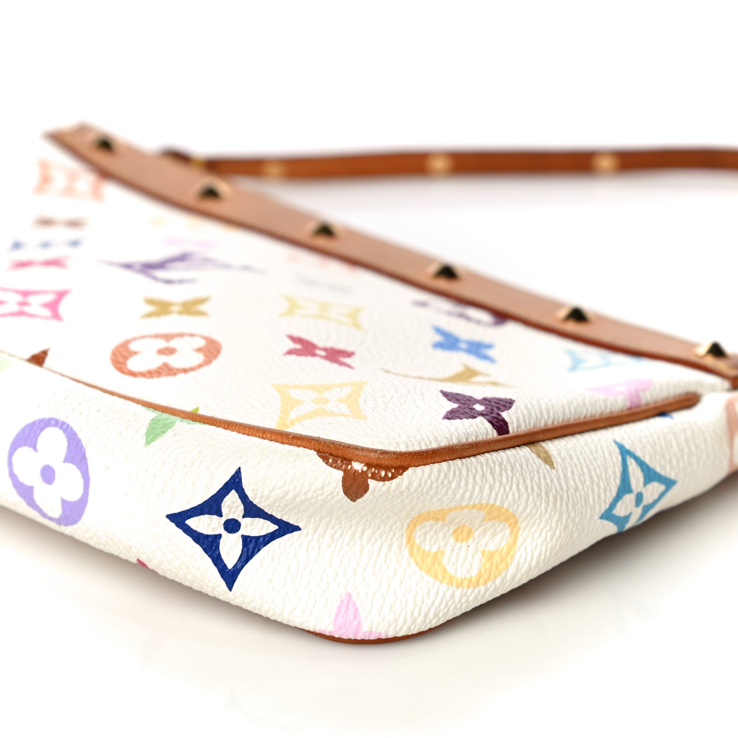 Louis Vuitton Monogram Multicolor Pochette Accessories White 10 of 19
