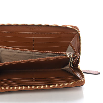 Burberry Haymarket Check Zip Around Wallet Tan 5 of 9