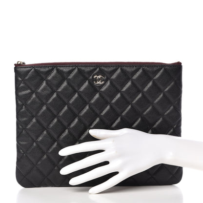 Chanel Caviar Quilted Medium Cosmetic Case Black 2 of 7
