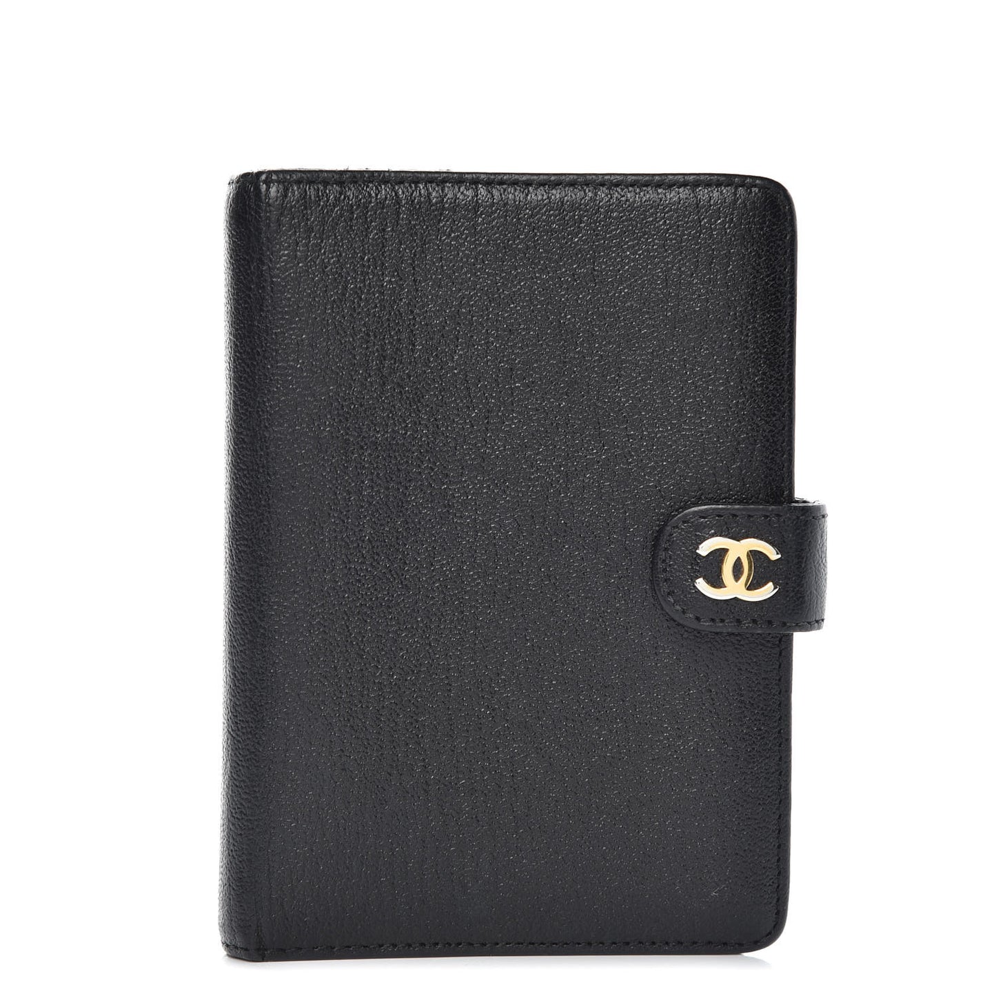 Goatskin Small Ring Agenda Planner Black