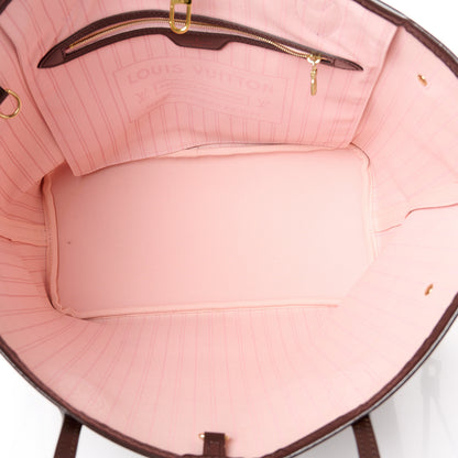 Louis Vuitton Damier Ebene Neo Neverfull MM Rose Ballerine 5 of 12