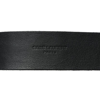 Saint Laurent Calfskin Embossed Monogram Celtique Belt 85 34 Black 6 of 9