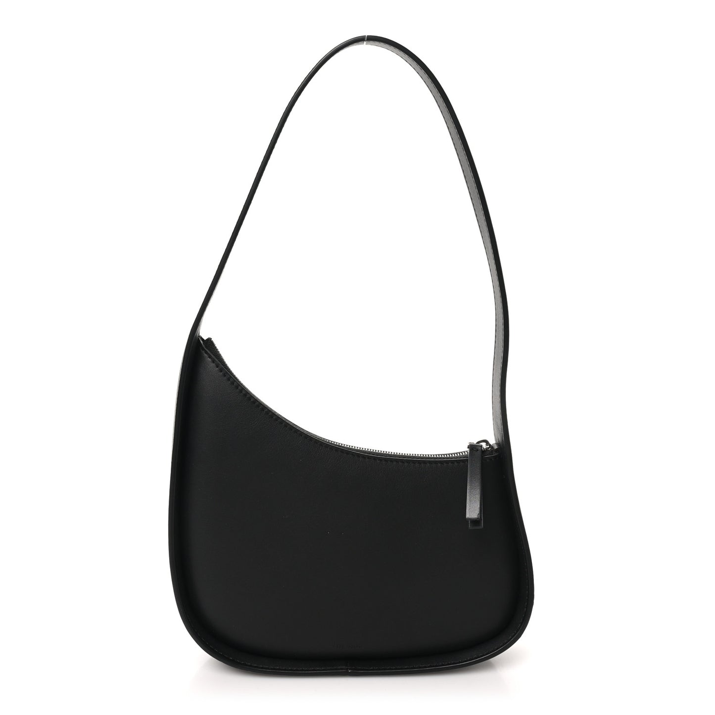 Smooth Calfskin Half Moon Shoulder Bag Black