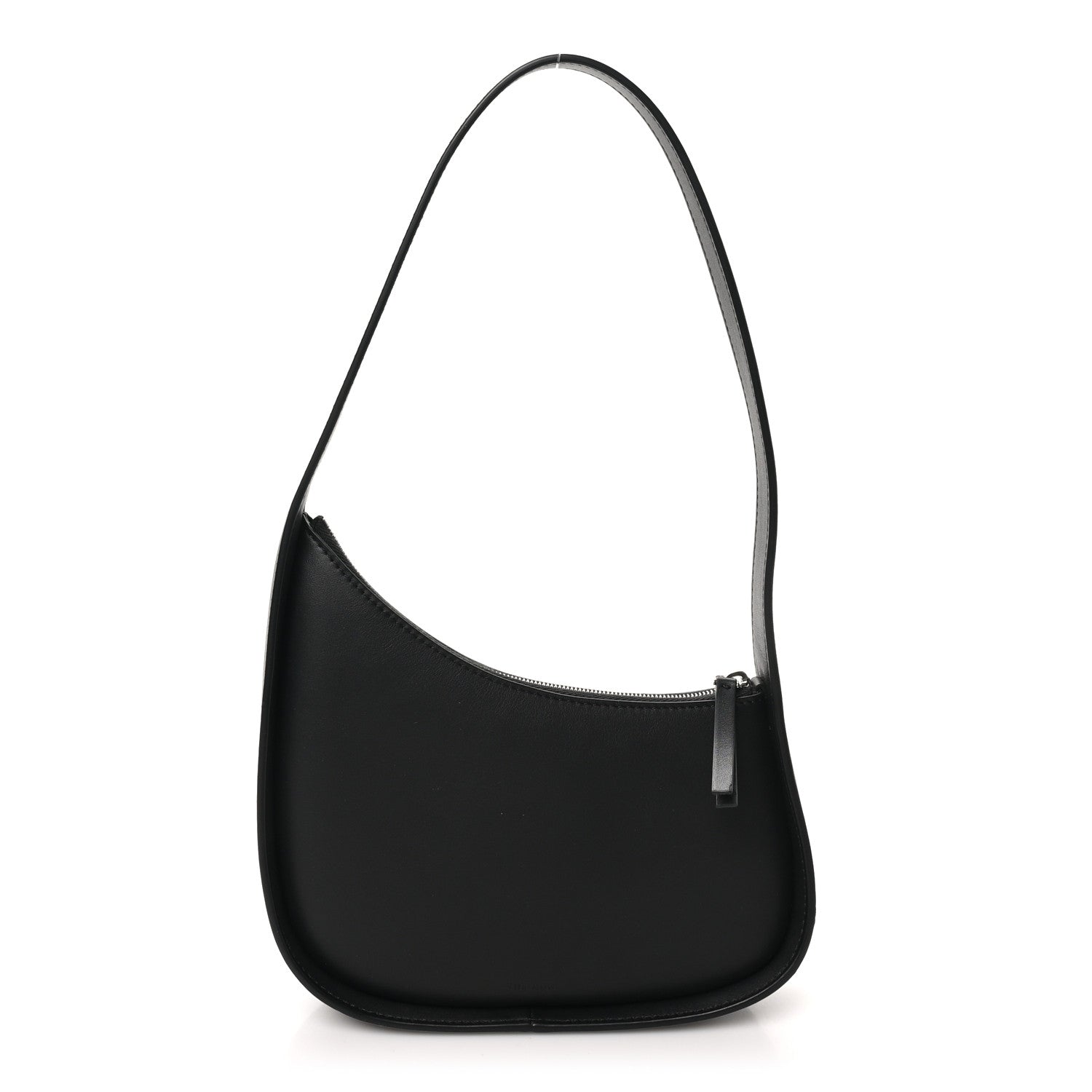 The Row Smooth Calfskin Half Moon Shoulder Bag Black 1 of 9
