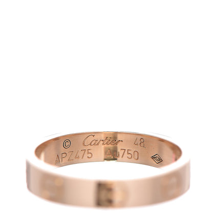 Cartier 18K Yellow Gold 3.5mm LOVE Wedding Band Ring 48 4.5 3 of 4