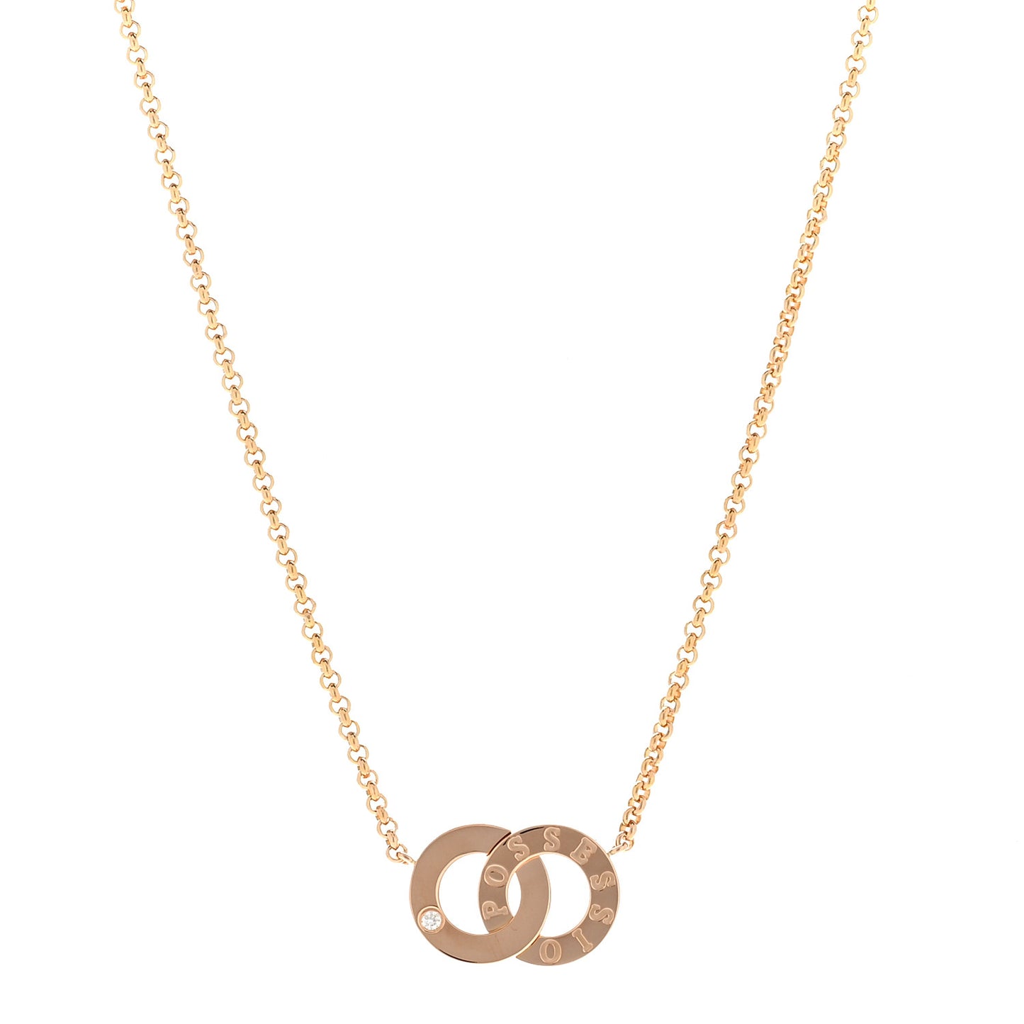 18K Rose Gold Diamond Possession Toi Moi Pendant Necklace