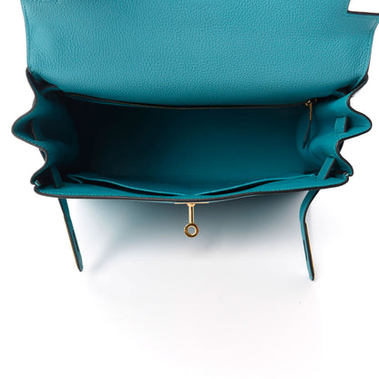 Hermes Togo Kelly Retourne 28 Turquoise 5 of 11