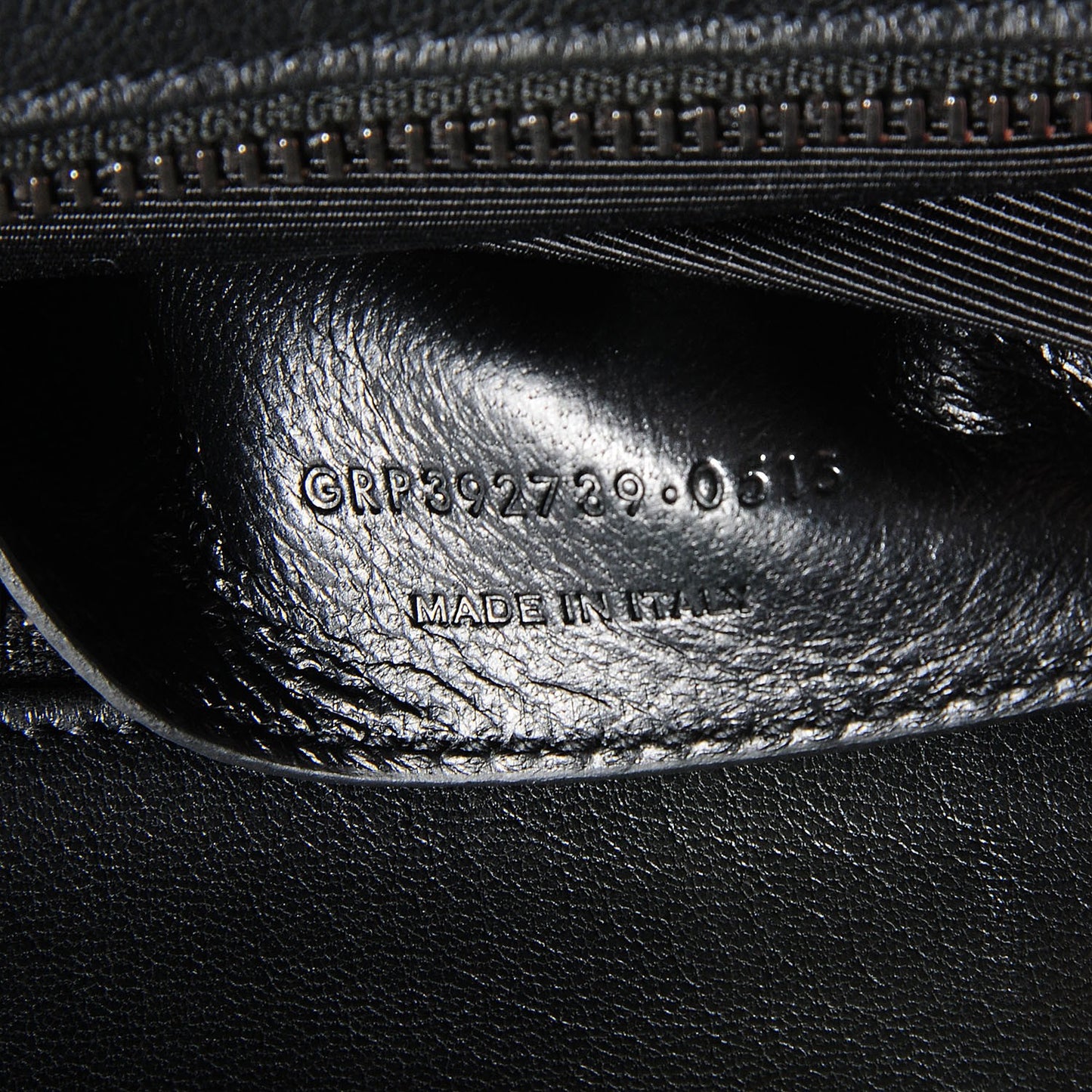 Sheepskin Matelasse Chevron Large Monogram Shopper Black