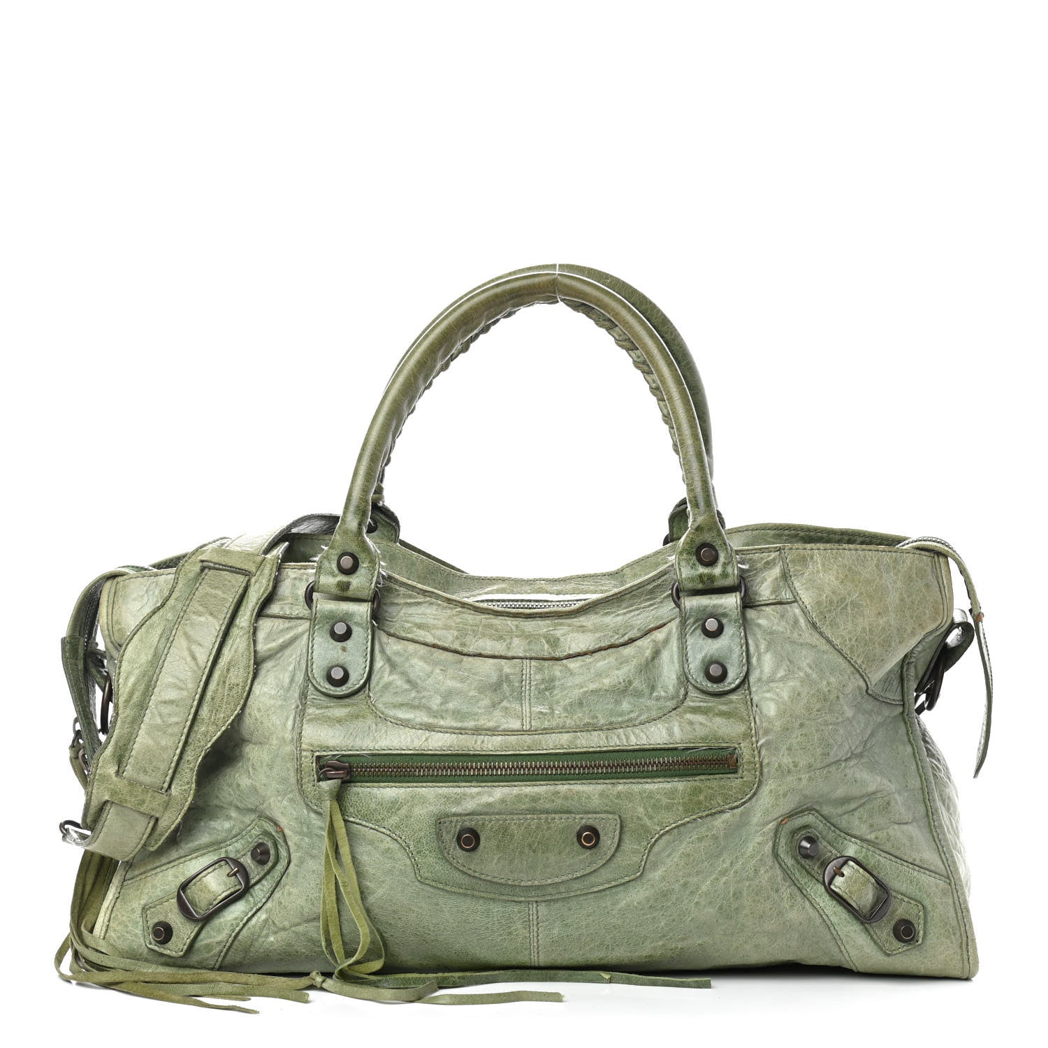 Balenciaga Agneau Classic Hardware Part Time Vert Militaire 1 of 10