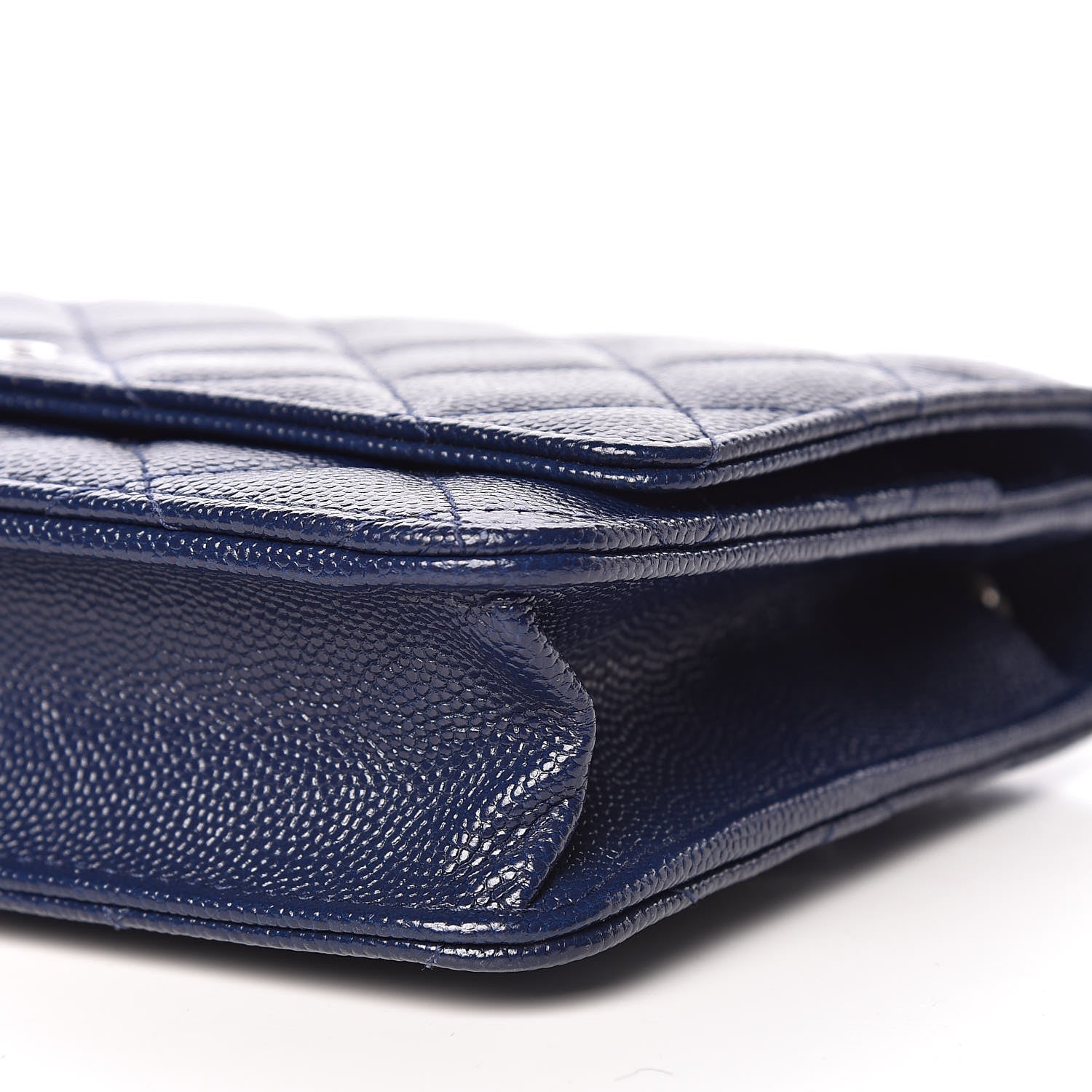 Chanel Caviar Quilted Wallet On Chain WOC Navy Blue 10 of 11