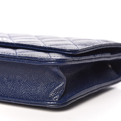 Chanel Caviar Quilted Wallet On Chain WOC Navy Blue 10 of 11