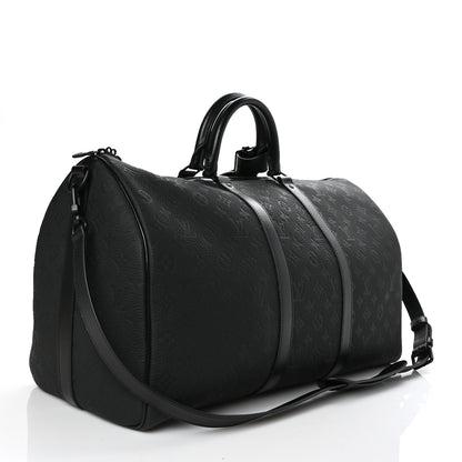 Louis Vuitton Taurillon Monogram Keepall Bandouliere 50 Black 2 of 5